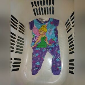 Vintage Purple & Green Tinker Bell Footie (12M) – Garanimals Baby Pajamas